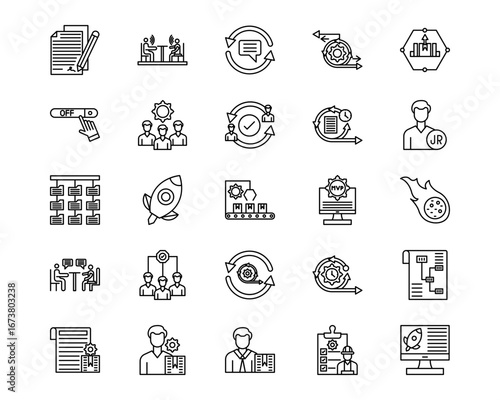 Agile Line Vector Icons