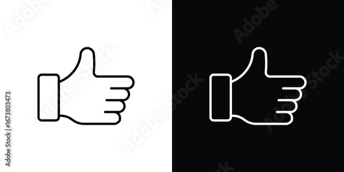 Thumb icon Clip Art design. Line icons