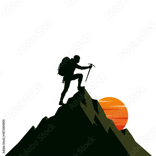 A bold illustration that represents the adventure, passion, and endurance of hiking.