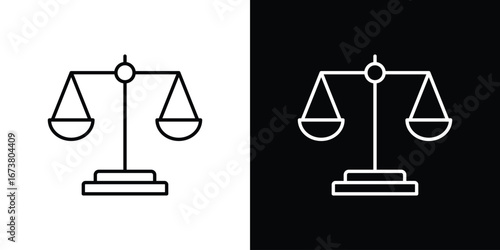 Scale icon Clip Art design. Line icons