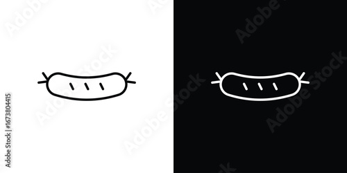 Sausage icon Clip Art design. Line icons