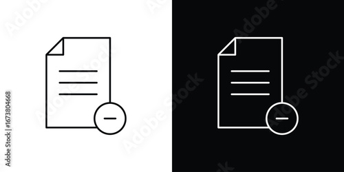 Remove file icon Clip Art design. Line icons