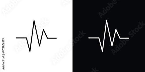 Pulse icon Clip Art design. Line icons