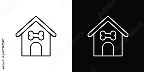 Pet house icon Clip Art design. Line icons