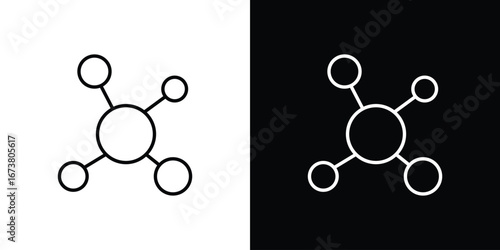 Particle icon Clip Art design. Line icons