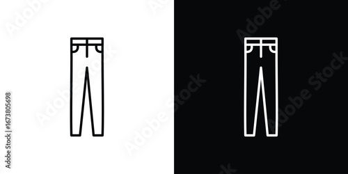 Pants icon Clip Art design. Line icons