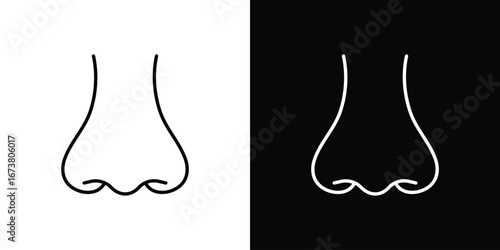 Nose icon Clip Art design. Line icons