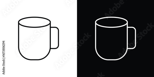 Mug icon Clip Art design. Line icons