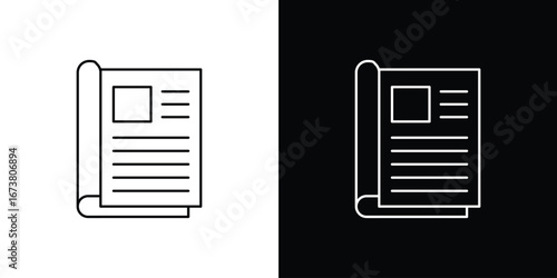 Magazines icon Clip Art design. Line icons