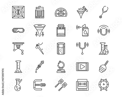 Science Line Vector Icons