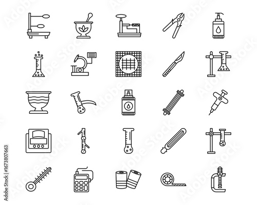 Science Line Vector Icons