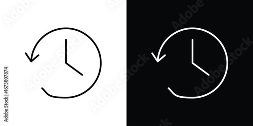 History icon Clip Art design. Line icons