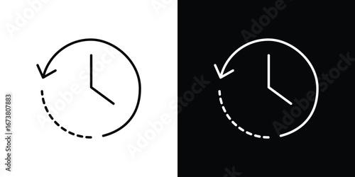 History icon Clip Art design. Line icons