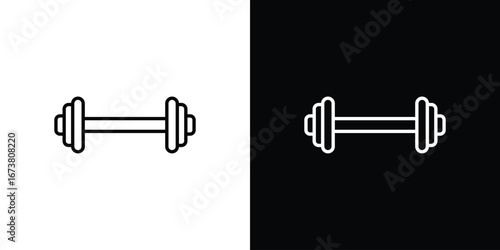 Gym icon Clip Art design. Line icons