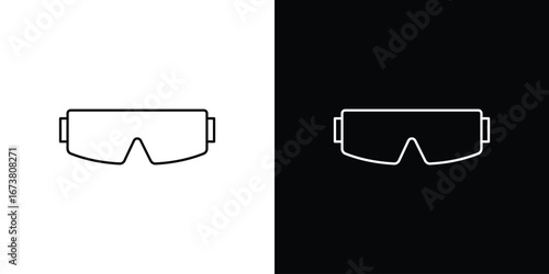 Goggles icon Clip Art design. Line icons