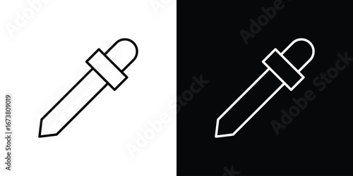 Eye dropper icon Clip Art design. Line icons