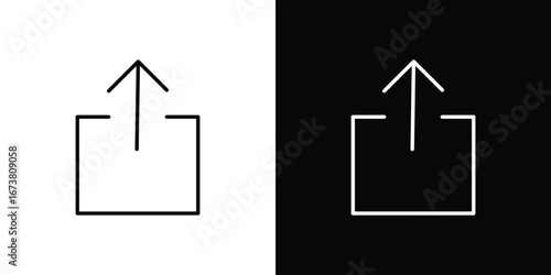 Export icon Clip Art design. Line icons