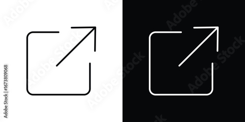 External link icon Clip Art design. Line icons