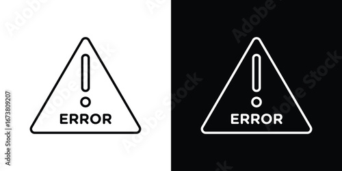Error icon Clip Art design. Line icons