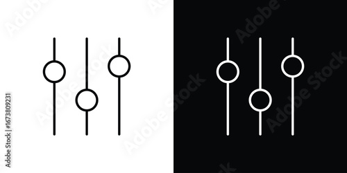 Equalizer icon Clip Art design. Line icons