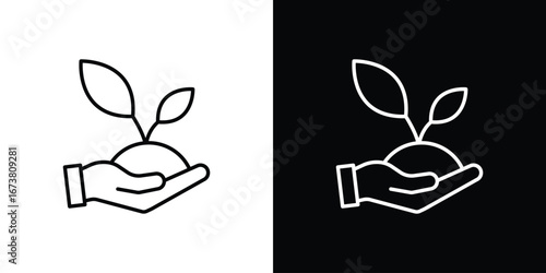 Environment icon Clip Art design. Line icons