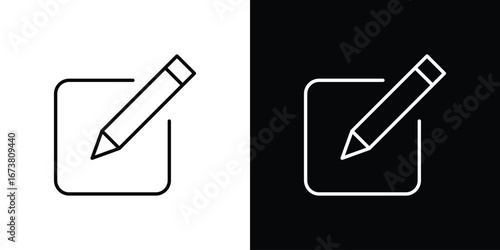 Edit button icon Clip Art design. Line icons