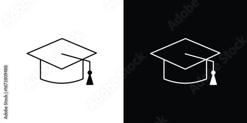 Education icon Clip Art design. Line icons