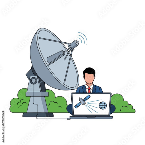 Satellite Communication Monitoring and Control via Ground Station