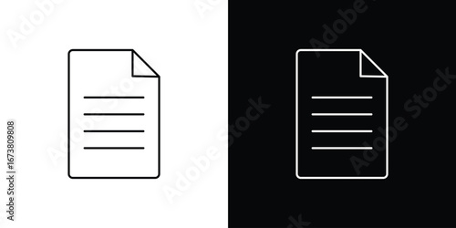 Document icon Clip Art design. Line icons