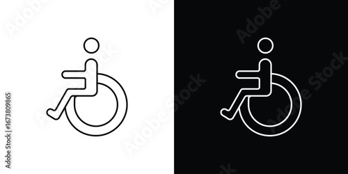 Disable icon Clip Art design. Line icons