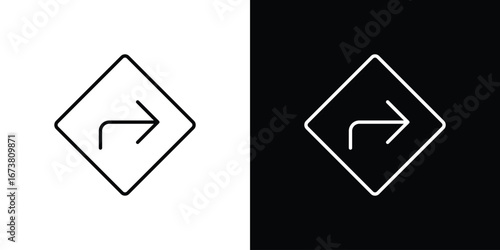 Directions icon Clip Art design. Line icons