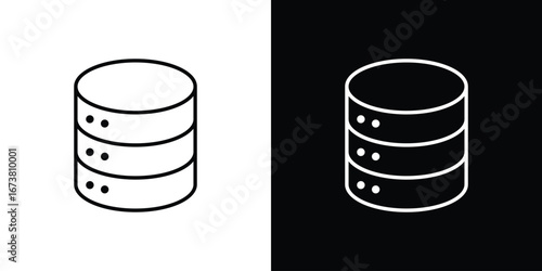 Database icon Clip Art design. Line icons