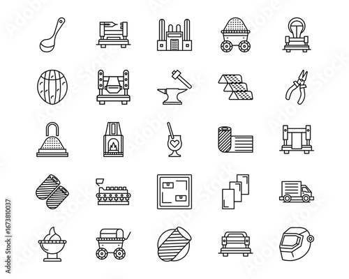 Mettalurgy Vector Icons