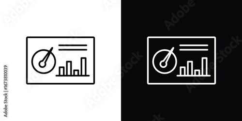 Dashboard icon Clip Art design. Line icons