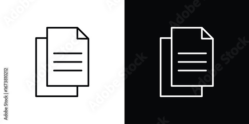 Copy icon Clip Art design. Line icons