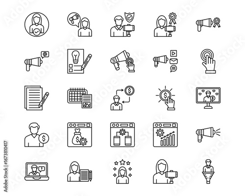 Video Blog Line Vector Icons