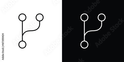 Code branch icon Clip Art design. Line icons