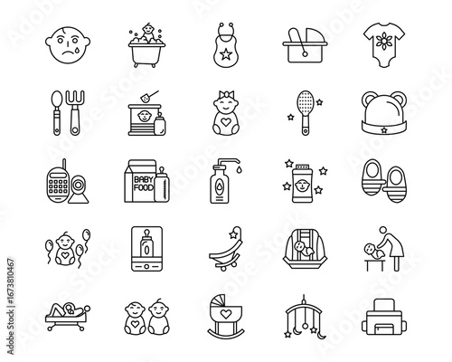 Maternity Line Vector Icons