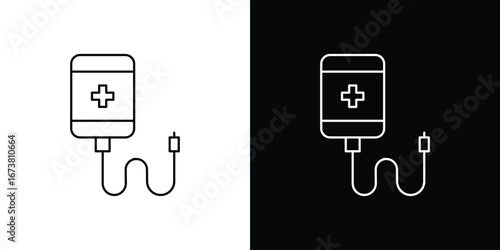 Chemotherapy icon Clip Art design. Line icons