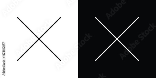 Cancel icon Clip Art design. Line icons