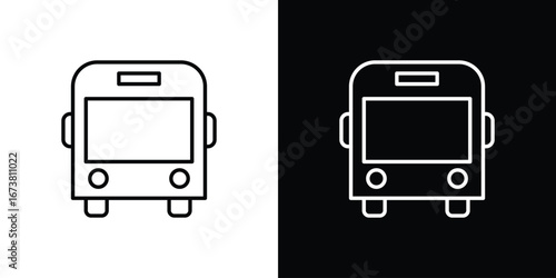 Bus icon Clip Art design. Line icons