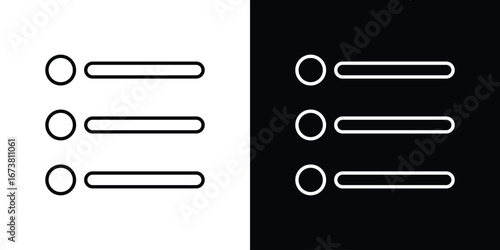 Bulleted list icon Clip Art design. Line icons