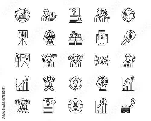 Thought Leadership Line Vector Icons