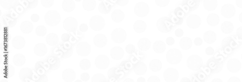 Delicate gray concentric circles and flat gray circles softly cascade across a pure white backdrop, creating an airy and minimalist pattern, ideal for versatile designs