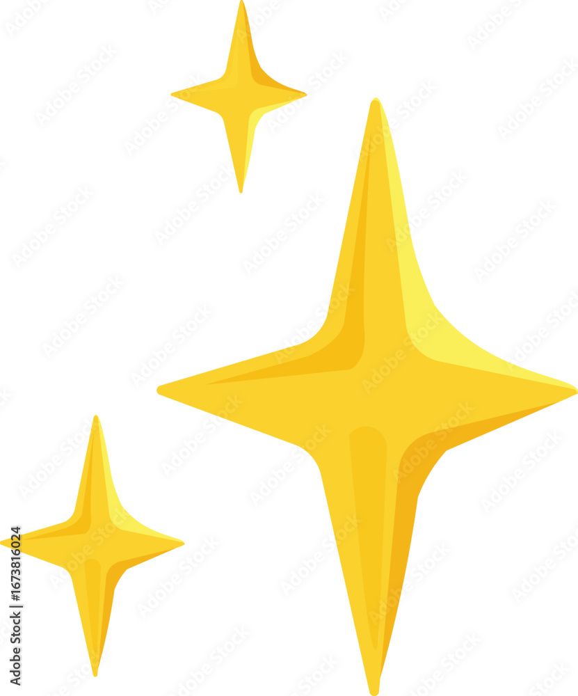 Shining golden stars create magic and wonder