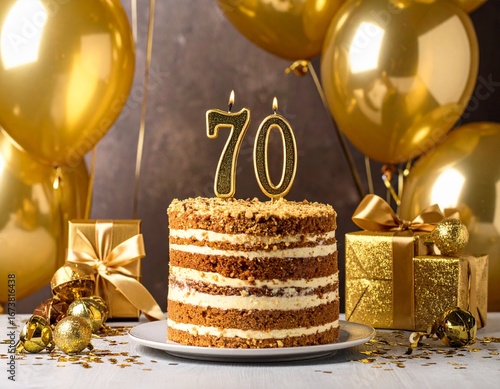A Toast to 70: Celebrating a well-lived life with a beautiful cake.