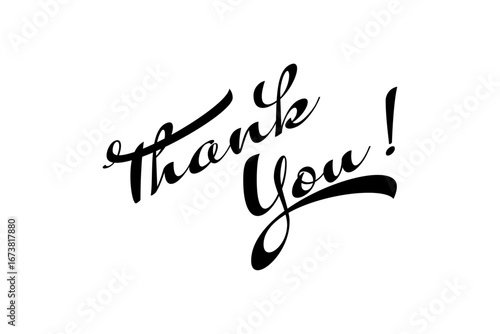 Thank You ! - 手書き風の書体で書いたThank You !（ありがとう）の文字（カリグラフィー）
