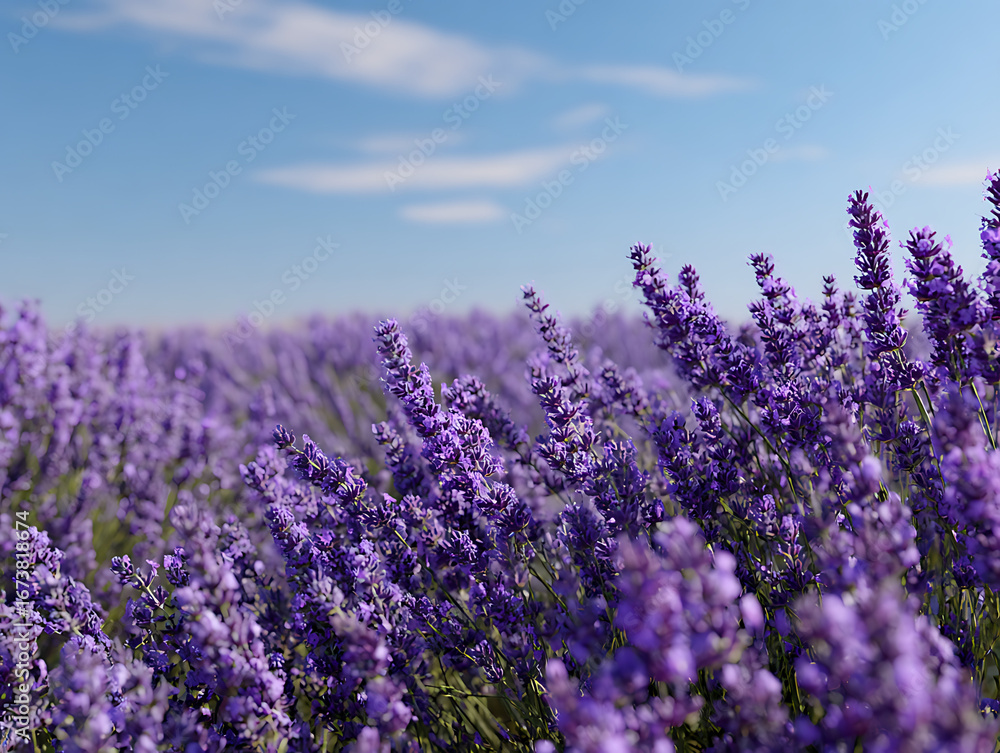 Obraz premium Purple Field Under Sky