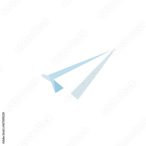 Wallpaper Mural A simple white paper airplane in flight Torontodigital.ca