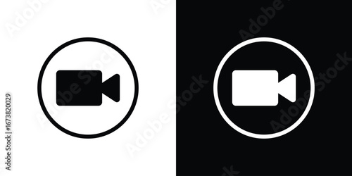 Video call icon graphic doodle designs collection